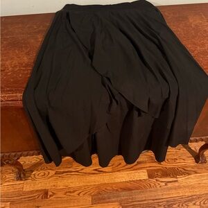 HALARA Black Asymmetrical Midi Skirt for Work